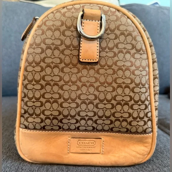 Coach Brown Signature Canvas Satchel (Authentic) - Picture 2 of 7